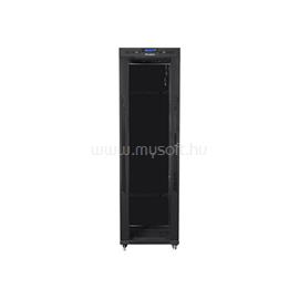 LANBERG 19" szabadon álló rack szekrény 42U/600X800 üvegajtó, lapraszerelt, LCD kijelző V2 (fekete) FF01-6842-12BL small