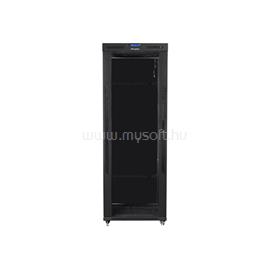 LANBERG 19" szabadon álló rack szekrény 42U/800X1000 üvegajtó, lapraszerelt, LCD kijelző, V2 (fekete) FF01-8042-12BL small