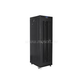 LANBERG 19" szabadon álló rack szekrény 42U/800X800 perforált ajtó, lapraszerelt, LCD kijelző (fekete) FF01-8842-23BL small