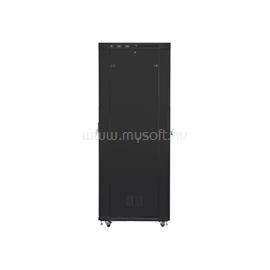 LANBERG 19" szabadon álló rack szekrény 47U/800X1000 üvegajtó, lapraszerelt, LCD kijelző (fekete) FF01-8047-12BL small