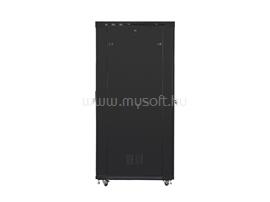 LANBERG 19" szabadonálló rack szekrény 42U/800X1200 perforált ajtó, lapraszerelt, LCD kijelző V2 (fekete) FF01-8242-23BL small