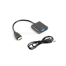 LANBERG 20cm HDMI apa - VGA anya + jack 3,5mm adapter AD-0017-BK small