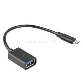 LANBERG adapter micro USB M USB-A F 2.0 0.15m OTG black AD-OTG-UM-01 small