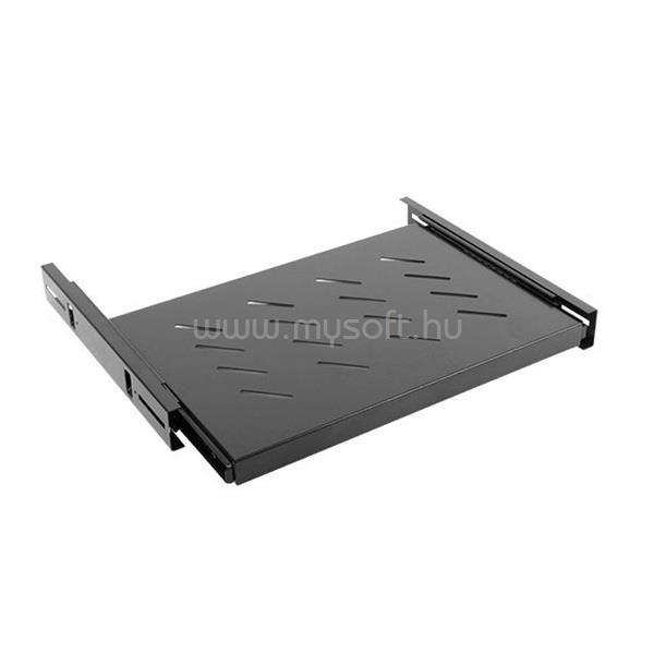 LANBERG AK-1006-B 19" rack szekrényekhez 1U magasságú /347mm mélységű kihúzható polc max. 60kg (fekete)