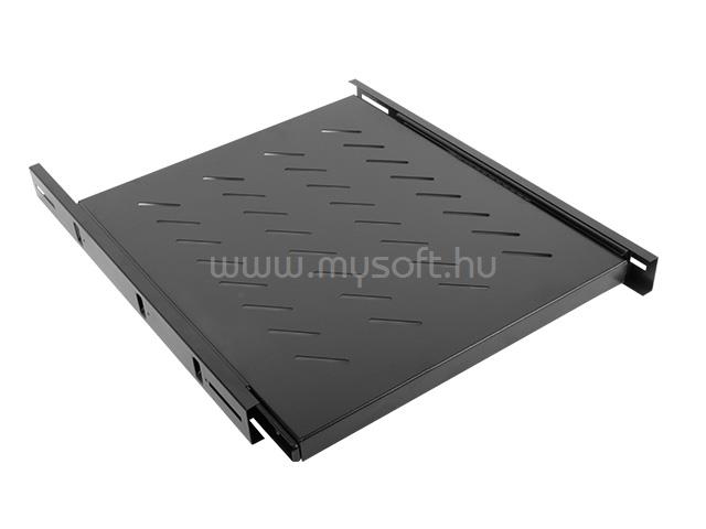 LANBERG AK-1007-B 19" rack szekrényekhez 1U magasságú /550mm mélységű kihúzható polc max. 60kg (fekete)