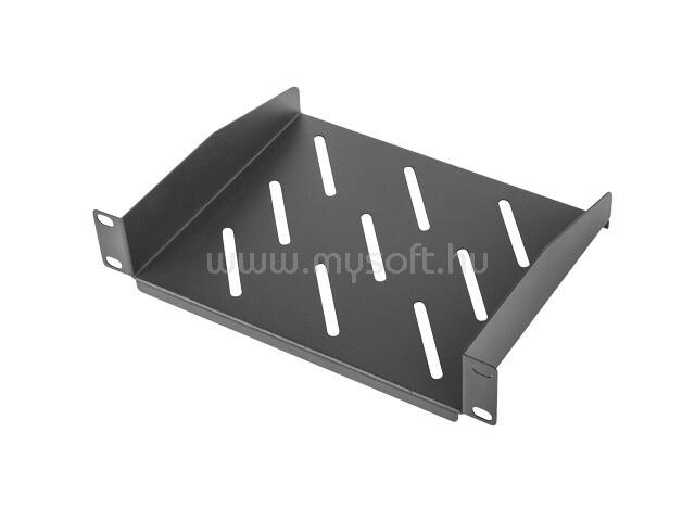 LANBERG AK-1012-B 10" rack szekrényekhez 1U magasságú fix polc max. 20kg (fekete)