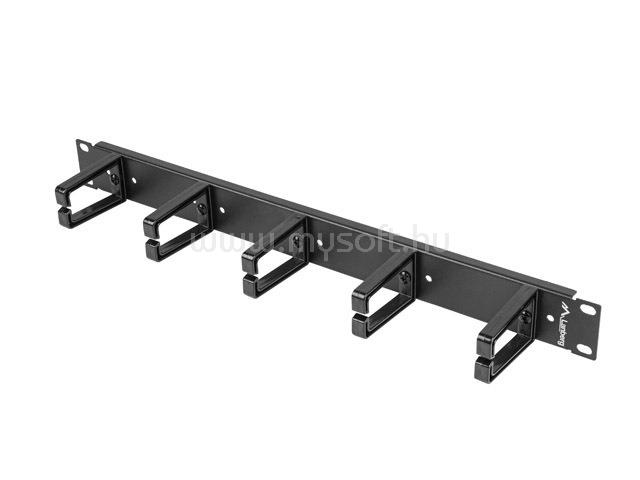 LANBERG AK-1202-B 19" rack szekrényekhez 1U magasságú B típusú kábelrendező panel (fekete)