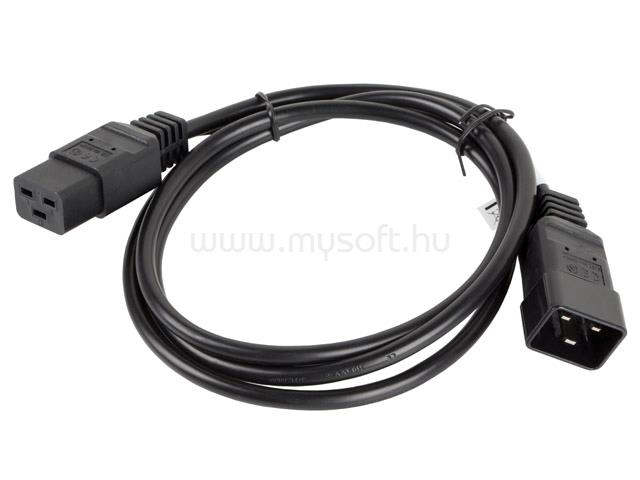 LANBERG CA-C19E-10CC-0018-BK extension power cable C19-> C20 server 1.8m
