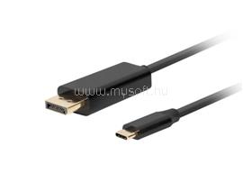 LANBERG CA-CMDP-10CU-0010-BK DisplayPort 1.2 (M) - USB Type-C (M) UHD 4K CU fekete aranyozott DisplayPort kábel 1m CA-CMDP-10CU-0010-BK small