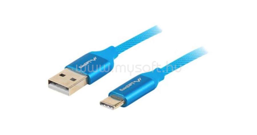 LANBERG CA-USBO-22CU-0010-BL cable Premium Quck Charge 3.0 USB-C M A M 1m Blue