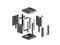 LANBERG cabinet wall-mount 6U 300x300 glass door black WF11-3306-10B small