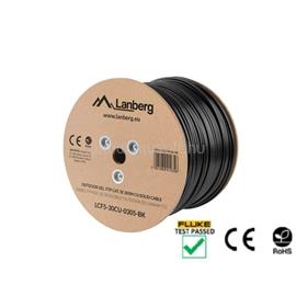LANBERG Cat.5e F/UTP kültéri réz telepítői kábel, gél réteggel, 305m, AWG24, 100Mhz, Fca (fekete) LCF5-30CU-0305-BK small