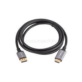 LANBERG DisplayPort (M)->HDMI (M) kábel 1,8 m, 4K, fekete-ezüst CA-DPHD-20CU-0018-BK small