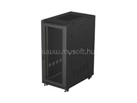 LANBERG FF01-6027-23B 19" 27U SZÉL:600mm MÉLY:1000mm MAG:1300mm lapraszerelt hálós fémajtós fekete álló szerver szekrény FF01-6027-23B small