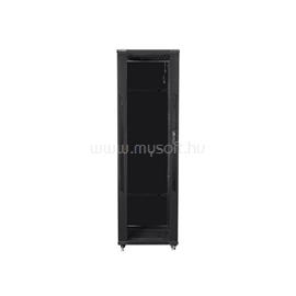 LANBERG FF01-6042-12B 19" 42U SZÉL:600mm MÉLY:1000mm MAG:2047mm üvegajtós fekete rack szekrény FF01-6042-12B small