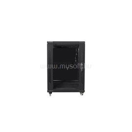 LANBERG FF01-6615-12B 19" 15U SZÉL:600mm MÉLY:600mm MAG:848mm lapraszerelt üvegajtós fekete rack szekrény FF01-6615-12B small