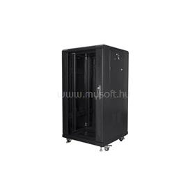 LANBERG FF01-6622-12B 19" 22U SZÉL:600mm MÉLY:600mm MAG:1159mm üvegajtós fekete rack szekrény FF01-6622-12B small