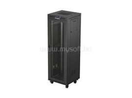 LANBERG FF01-6637-23BL 19 37U SZÉL:600mm MÉLY:600mm MAG:1898mm lapraszerelt LCD hálós fémajtós fekete álló rack szekrény FF01-6637-23BL small