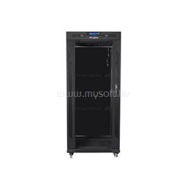LANBERG FF01-6827-12BL 19" 27U SZÉL:600mm MÉLY:800mm MAG:1431mm lapraszerelt LCD üvegajtós fekete rack szekrény FF01-6827-12BL small