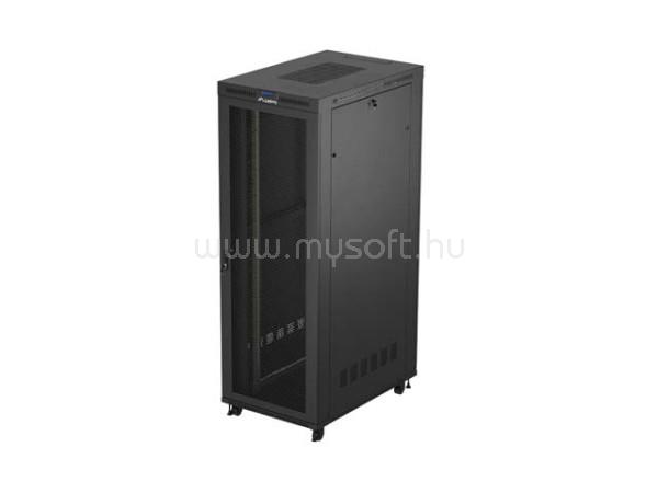 LANBERG FF01-8247-23BL 19" 47U SZÉL:800mm MÉLY:1200mm MAG:2343mm lapraszerelt LCD hálós fémajtós fekete szerver szekrény