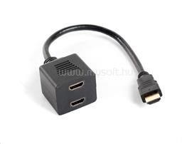 LANBERG HDMI AM - 2xHDMI AF elosztó kábel AD-0019-BK small