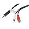 LANBERG minijack 3,5 mm (M) 3 pólus->2x RCA (cinch) (M) kábel, 1,5 m CA-MJRC-10CC-0015-BK small