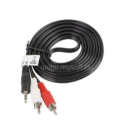 LANBERG minijack 3,5 mm (M) 3 pólus->2x RCA (cinch) (M) kábel, 2 m CA-MJRC-10CC-0020-BK small