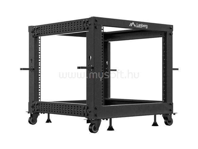 LANBERG Open rack 19inch 9U 600x600-1100 adjustable black