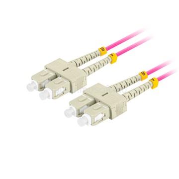 LANBERG Optikai patch kábel MM SC/UPC-SC/UPC duplex 1m LSZH OM4 50/125 3.0mm (lila)
