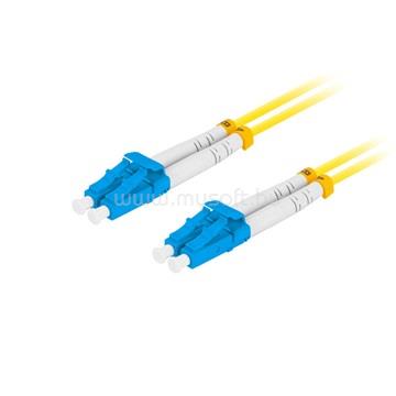 LANBERG Optikai patch kábel SM LC/UPC-LC/UPC duplex 0.5m LSZH G657A1 3.0mm (sárga)