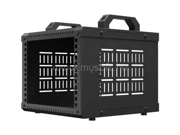 LANBERG OR10-2304-B 10" 4U 280x300 MAX:60kg nyitott mini fekete rack szekrény