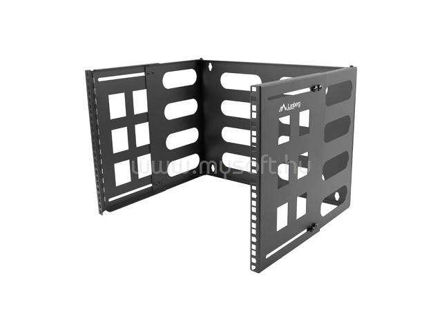 LANBERG Összecsukható 19" 8U keret 497x400/387, falra rögzíthető (fekete)