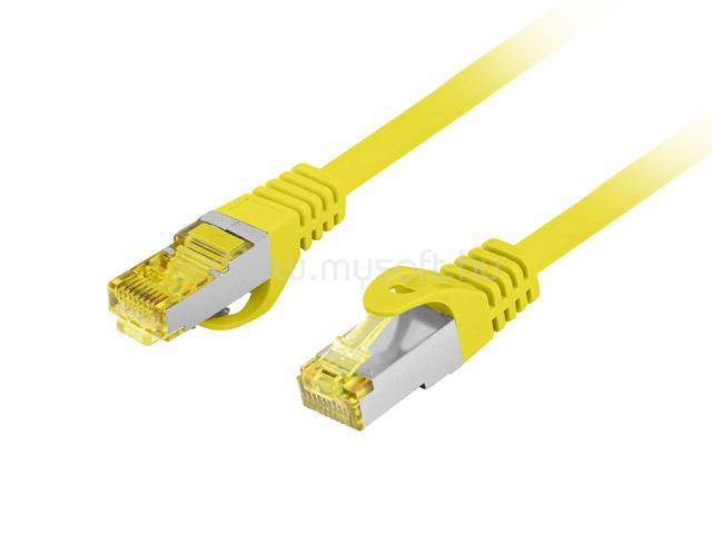 LANBERG Patch kábel CAT.6a S/FTP LSZH 0.25m sárga, réz