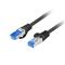 LANBERG patch kábel Cat6a S/FTP LSZH CCA 1 m, fekete PCF6A-10CC-0100-BK small