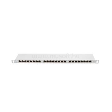 LANBERG Patch panel 24 port 0.5U 19" CAT.6 árnyékolt, szürke