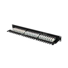 LANBERG Patch panel 24 port 1U 19" CAT.5e UTP, tehermentesítővel (fekete) PPU5-1124-B small