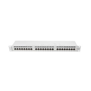 LANBERG Patch panel 24 port 1U 19" CAT.6 árnyékolt, szürke