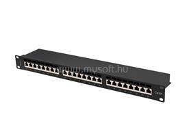 LANBERG Patch panel 24 port 1U cat.6A FTP (fekete) PPSA-1024-B small