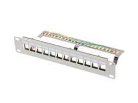 LANBERG patch panel blank 12 port 10/1U FTP for keystone modules grey PPKS-9212-S small