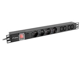LANBERG PDU-04E04I-0200-IEC-BK PDU 1U 10A 8 sockets 4xE-4xIEC 2m Black PDU-04E04I-0200-IEC-BK small