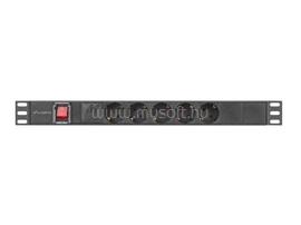 LANBERG Power Distrubution Unit PDU 19 cali 1U 10A 2M 5x Schuko outlets Black c14 PDU-05F-0200-IEC-BK small