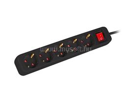 LANBERG Power strip 5x Shuko 3m Circuit breaker black PS1-05F-0300-BK small