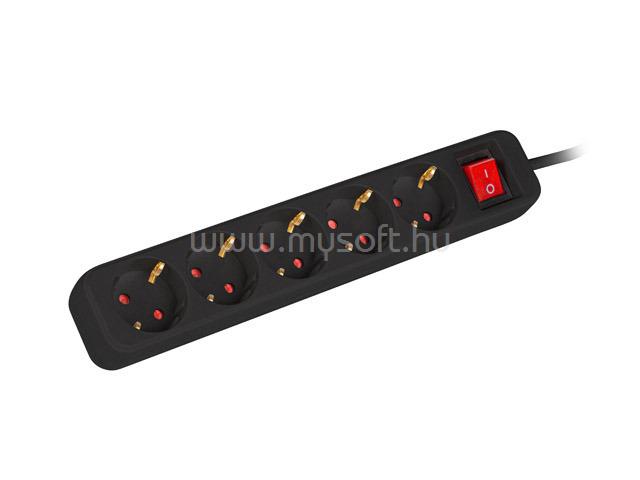 LANBERG Power strip 5x Shuko 3m Circuit breaker black