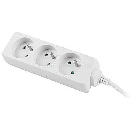LANBERG PS0-03E-0150-W 1.5M White 3X 230V Lanter EXTENSION PL. CABLE FROM FULL COPPER