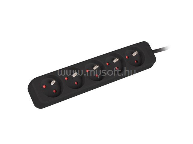 LANBERG PS0-05E-0150-BK 1.5M Black 5X 230V Lanter EXTENSION PL. CABLE FROM FULL COPPER