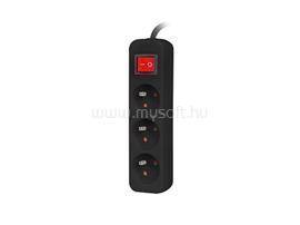 LANBERG PS1-03E-0150-BK 1.5M Black LANTERGE CURVE 3X 230V PL WITH CIRCUIT BREAKER FULL COPPER PS1-03E-0150-BK small