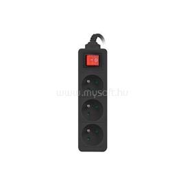 LANBERG PS1-03E-0300-BK 3M Black LANTERGE CURVE 3X 230V PL WITH CIRCUIT BREAKER FULL COPPER PS1-03E-0300-BK small