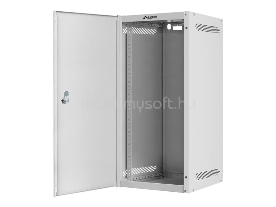 LANBERG Rack cabinet 10inch wall mount 12U 280x310 grey with metal door flat pack