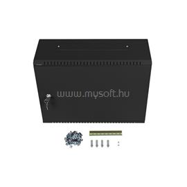 LANBERG rack szekrény 19" fali 4U+3U/540x200 alacsony profil, fekete (összeszerelve) WAF1-5203-04-00B small