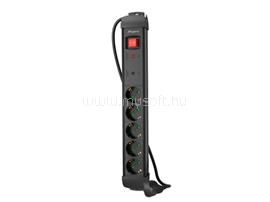LANBERG SP1-05F-0500-BK 5x Schuko aljzat túlfeszültség ellen védett 5m kapcsolós fekete elosztósor SP1-05F-0500-BK small
